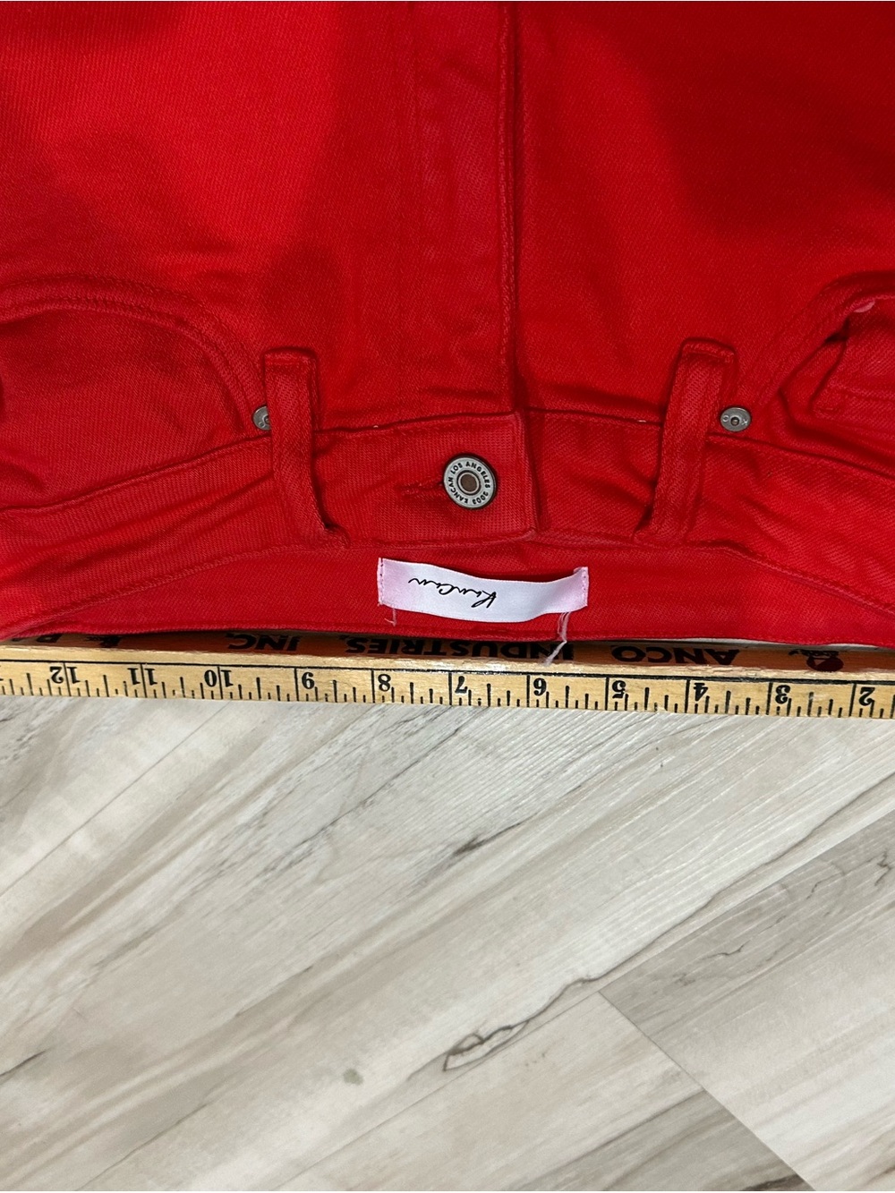 Kancan Red Skinny Jeans Womens Size 7/27 Stretch Mid Rise Style KO7224RD - Picture 6 of 8